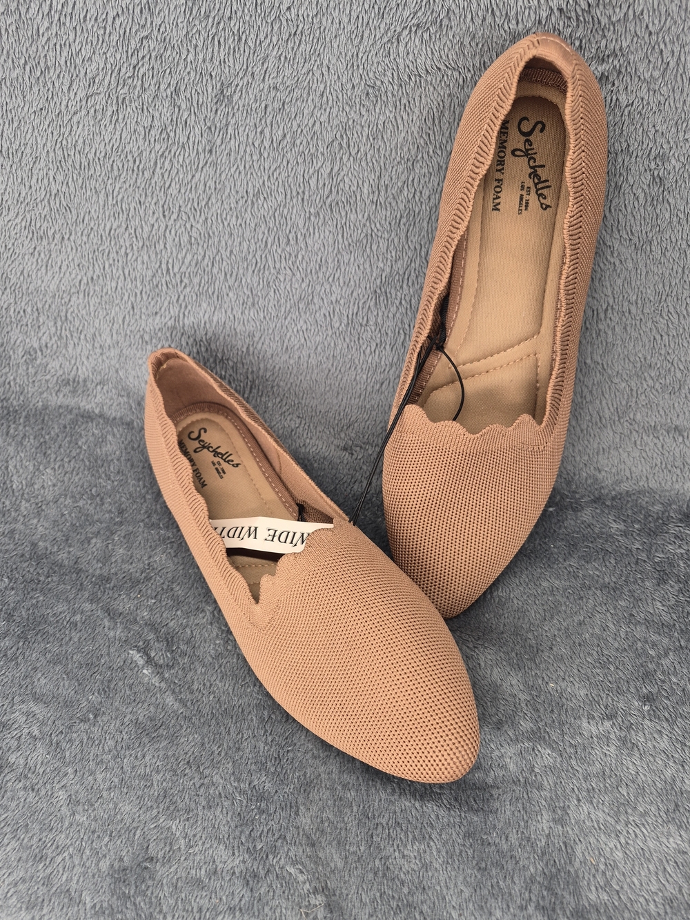 Seychelles Size 8W Women's Cleo Memory Foam Ballet Flats Shoes  Mocha Wide Width